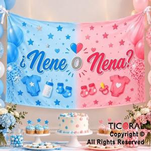 BANNER REVELACION DE GENERO 1.80 X 1.20 MTS